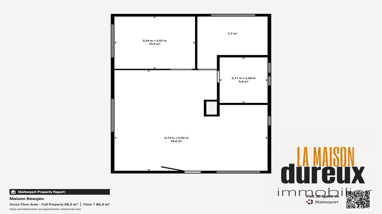 Ma-Cabane - Vente Maison Beaujeu-Saint-Vallier-Pierrejux-et-Quitteur, 59 m²