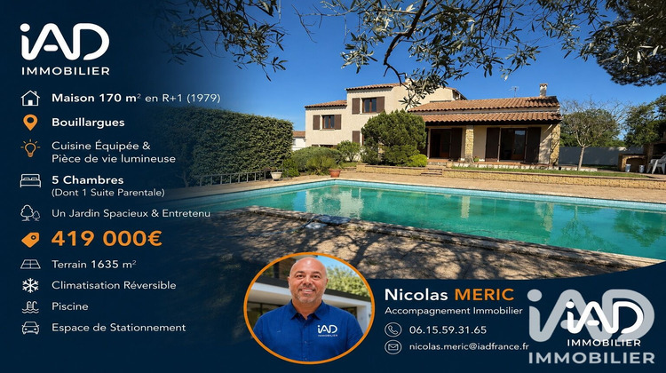 Ma-Cabane - Vente Maison Bouillargues, 170 m²