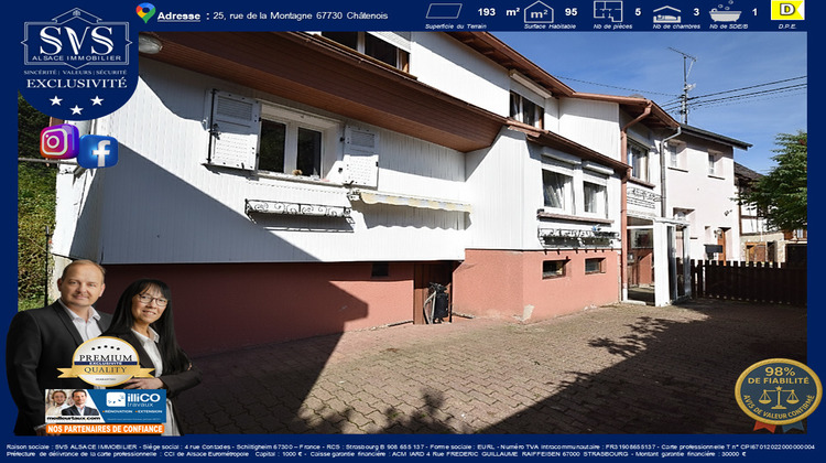 Ma-Cabane - Vente Maison Châtenois, 95 m²