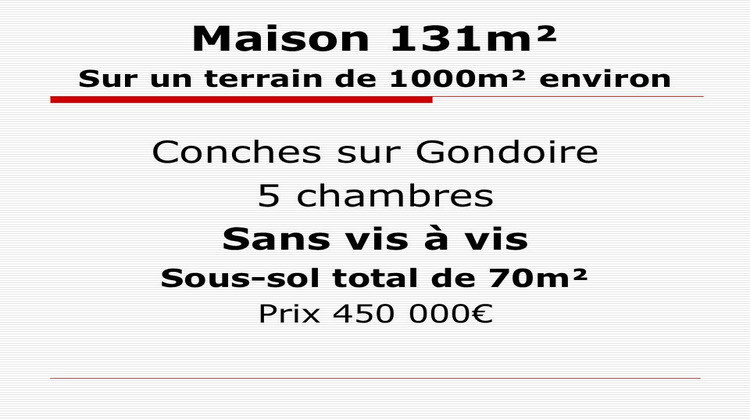 Ma-Cabane - Vente Maison CONCHES SUR GONDOIRE, 131 m²
