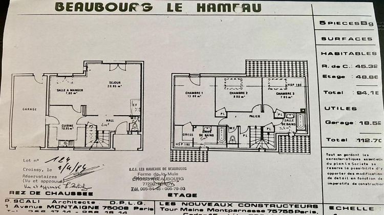 Ma-Cabane - Vente Maison CROISSY BEAUBOURG, 94 m²