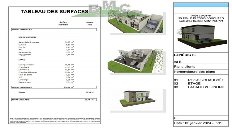 Ma-Cabane - Vente Maison LE PLESSIS-BOUCHARD, 118 m²