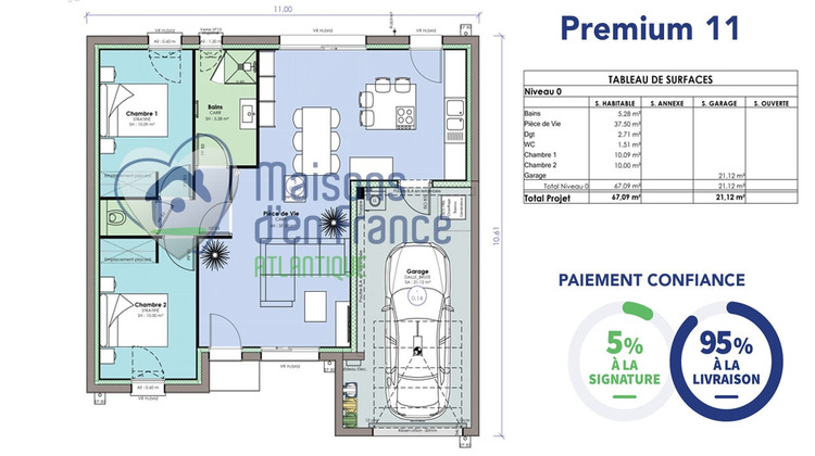Ma-Cabane - Vente Maison LES HERBIERS, 68 m²