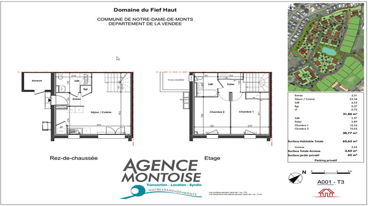 Ma-Cabane - Vente Maison NOTRE-DAME-DE-MONTS, 62 m²