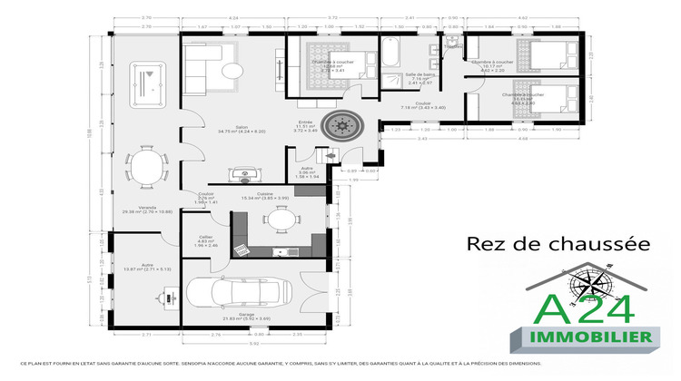 Ma-Cabane - Vente Maison Rouffignac-Saint-Cernin-de-Reilhac, 122 m²