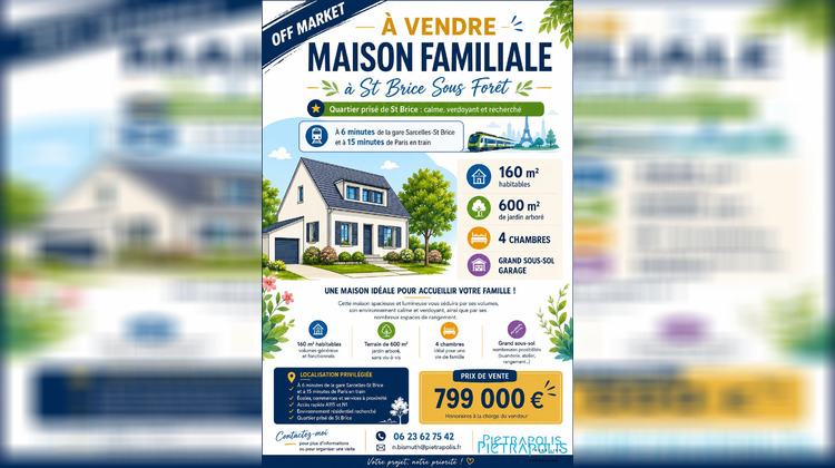 Ma-Cabane - Vente Maison Saint-Brice-sous-Forêt, 160 m²