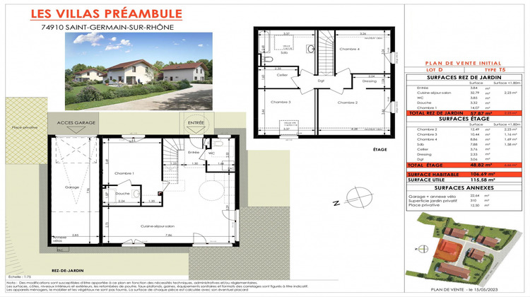 Ma-Cabane - Vente Maison Saint-Germain-sur-Rhône, 115 m²