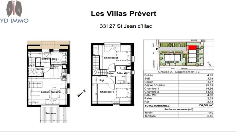 Ma-Cabane - Vente Maison Saint-Jean-d'Illac, 74 m²