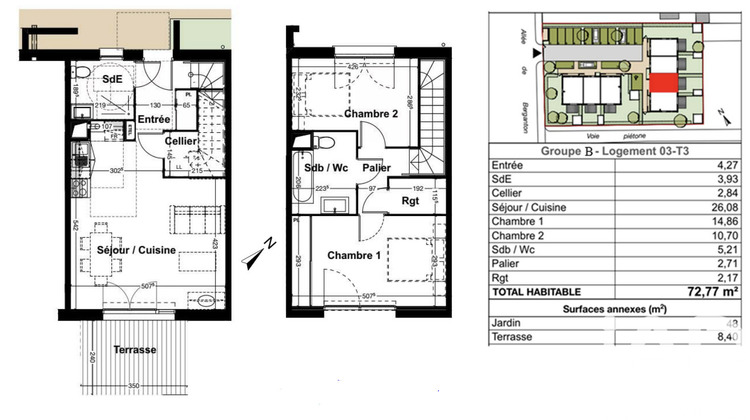 Ma-Cabane - Vente Maison Saint-Jean-d'Illac, 73 m²