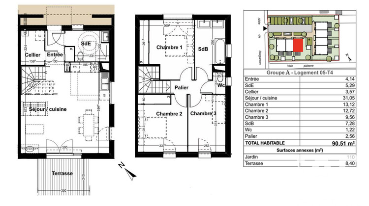 Ma-Cabane - Vente Maison Saint-Jean-d'Illac, 91 m²