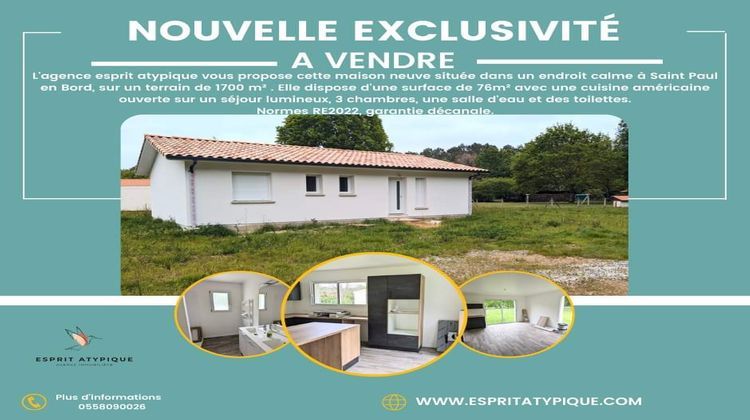 Ma-Cabane - Vente Maison SAINT-PAUL-EN-BORN, 76 m²