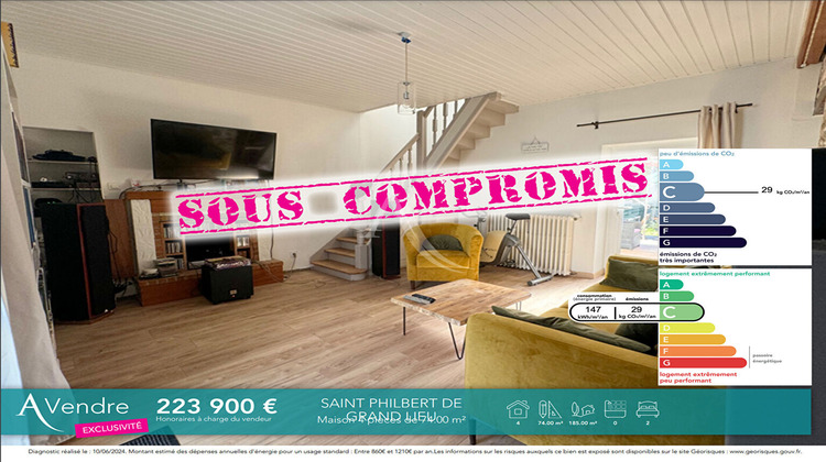 Ma-Cabane - Vente Maison SAINT-PHILBERT-DE-GRAND-LIEU, 74 m²