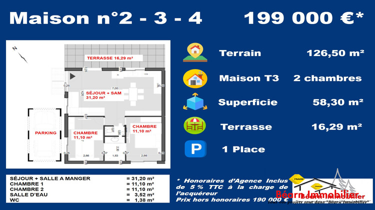 Ma-Cabane - Vente Maison Salies-de-Béarn, 58 m²