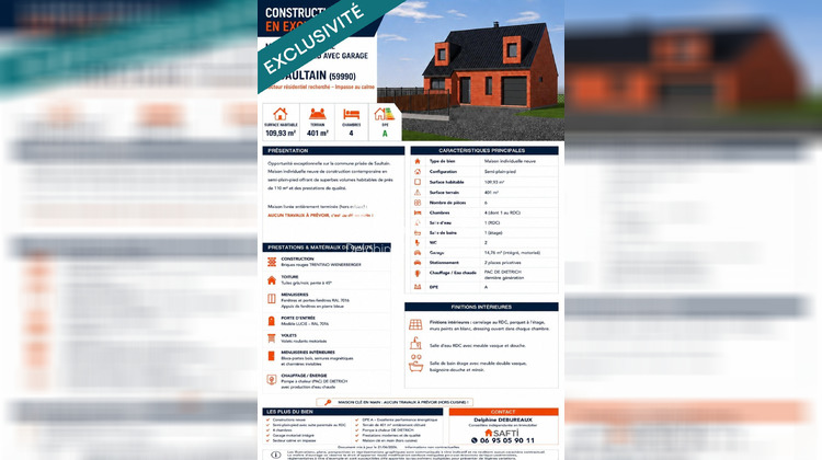 Ma-Cabane - Vente Maison Saultain, 110 m²