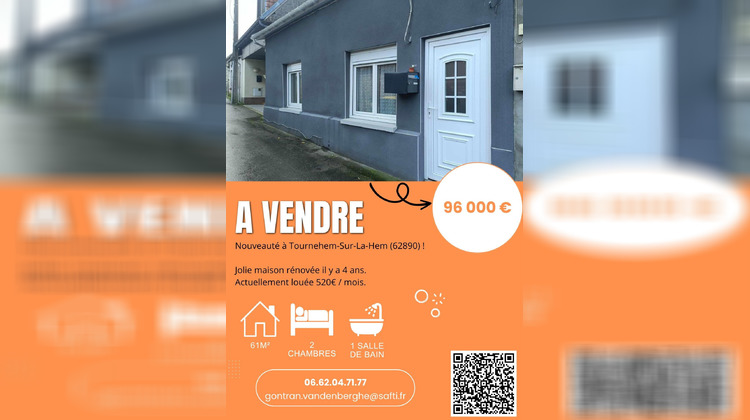 Ma-Cabane - Vente Maison Tournehem-sur-la-Hem, 61 m²