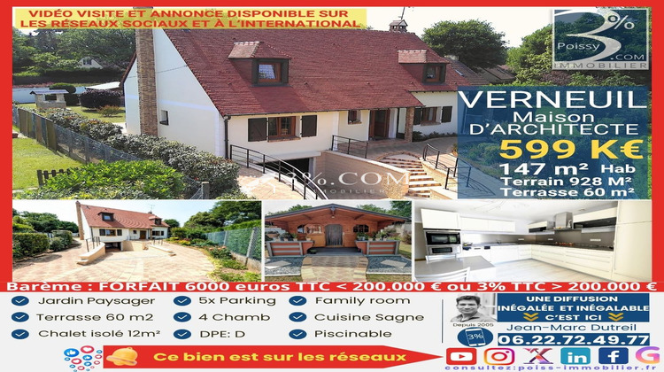 Ma-Cabane - Vente Maison Verneuil-sur-Seine, 147 m²