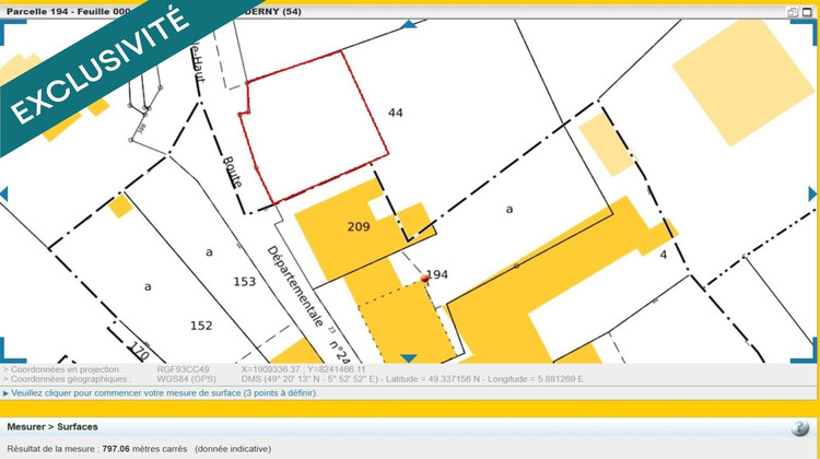 Ma-Cabane - Vente Terrain Anderny, 800 m²