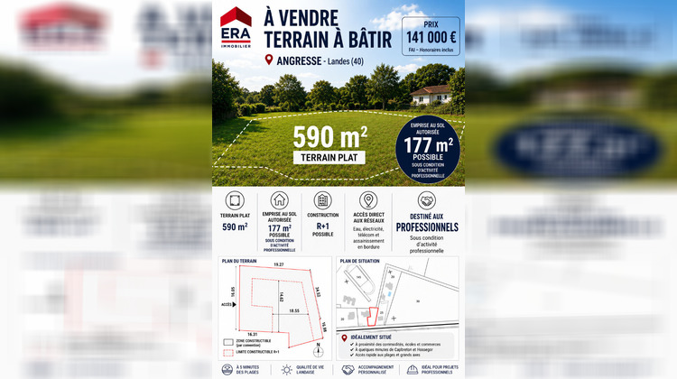 Ma-Cabane - Vente Terrain ANGRESSE, 590 m²