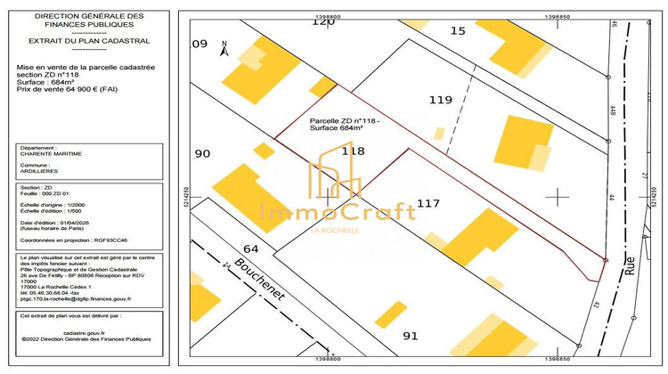 Ma-Cabane - Vente Terrain Ardillières, 684 m²