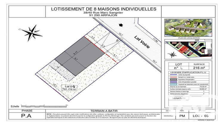 Ma-Cabane - Vente Terrain Arpajon, 216 m²