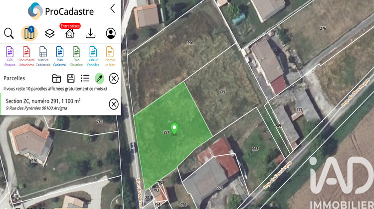 Ma-Cabane - Vente Terrain Arvigna, 1100 m²