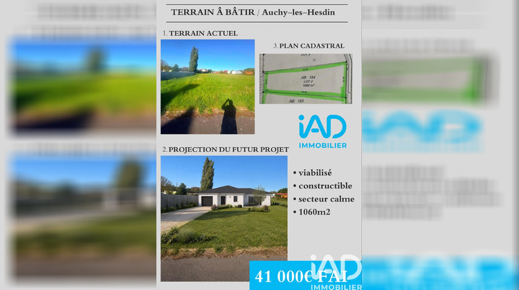 Ma-Cabane - Vente Terrain Auchy-Lès-Hesdin, 1060 m²