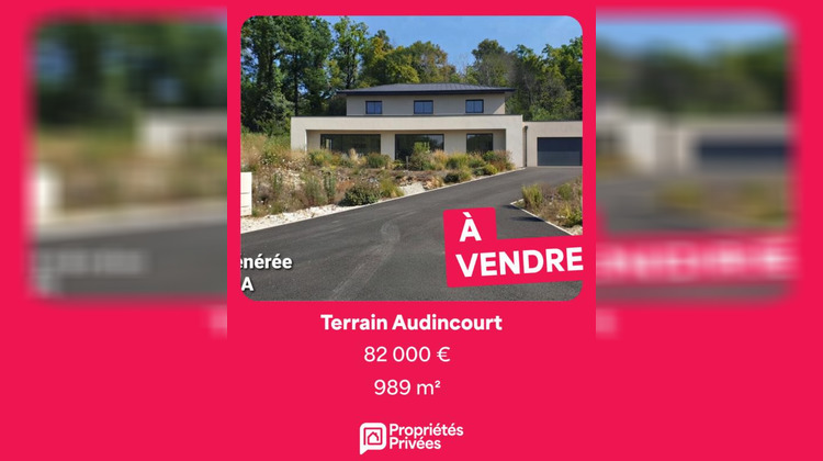Ma-Cabane - Vente Terrain AUDINCOURT, 989 m²