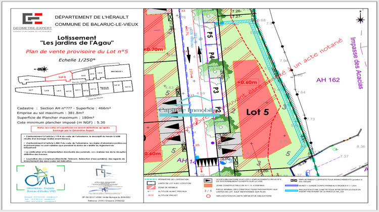 Ma-Cabane - Vente Terrain Balaruc-le-Vieux, 466 m²