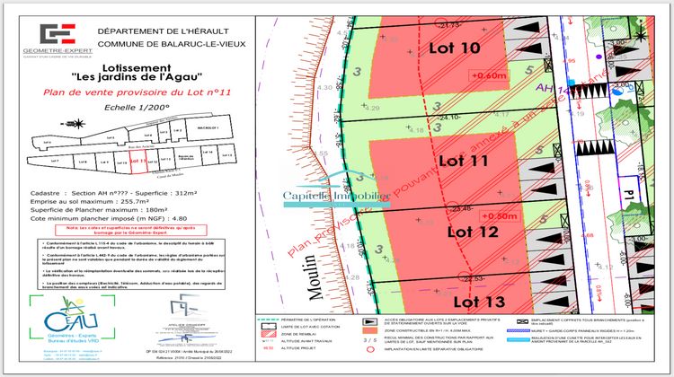 Ma-Cabane - Vente Terrain Balaruc-le-Vieux, 312 m²