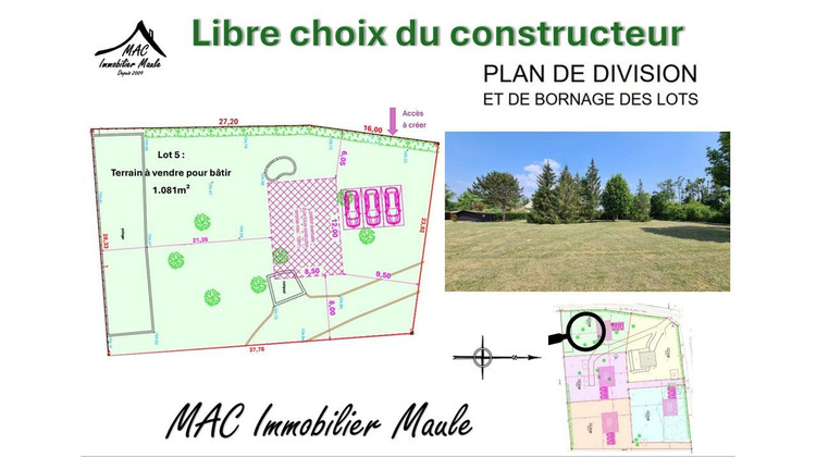 Ma-Cabane - Vente Terrain Bazemont, 1081 m²