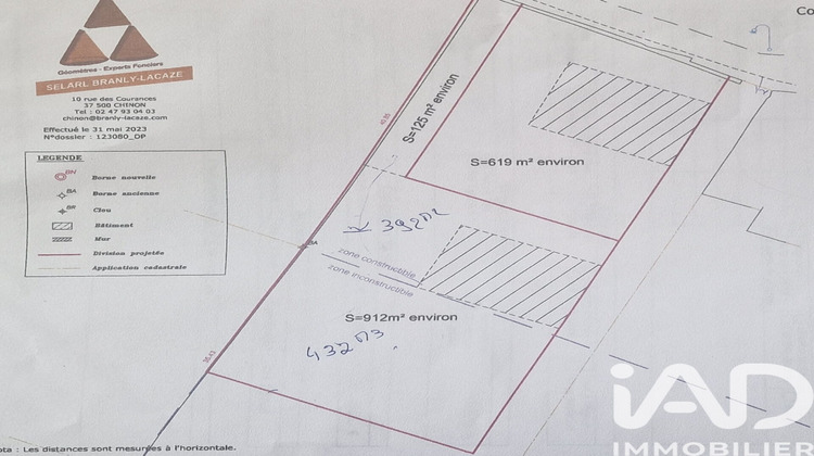 Ma-Cabane - Vente Terrain Beaumont-en-Véron, 624 m²