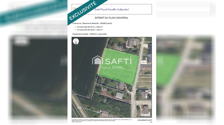 Ma-Cabane - Vente Terrain Beaune-la-Rolande, 3830 m²