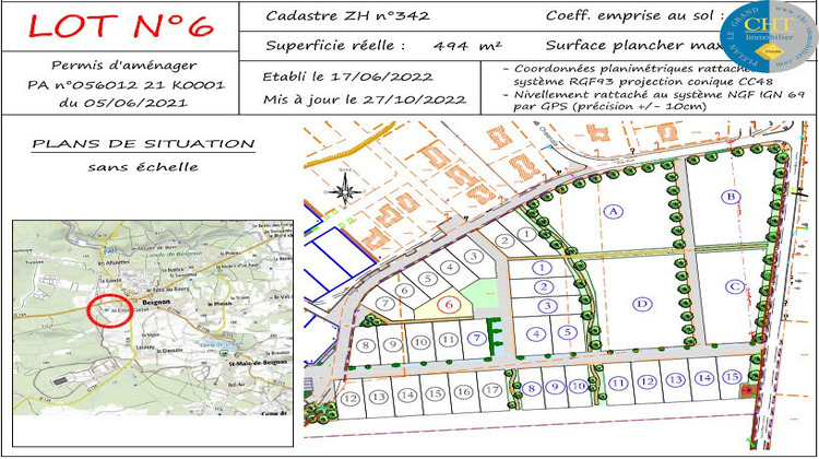 Ma-Cabane - Vente Terrain Beignon, 494 m²