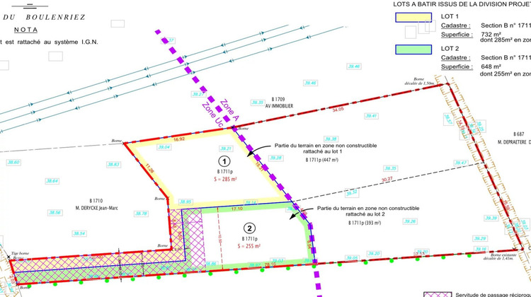 Ma-Cabane - Vente Terrain BERSEE, 648 m²