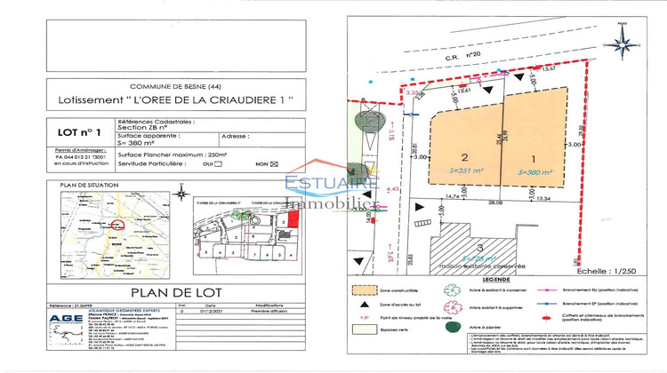 Ma-Cabane - Vente Terrain Besné, 351 m²