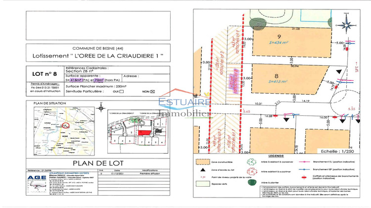 Ma-Cabane - Vente Terrain Besné, 380 m²