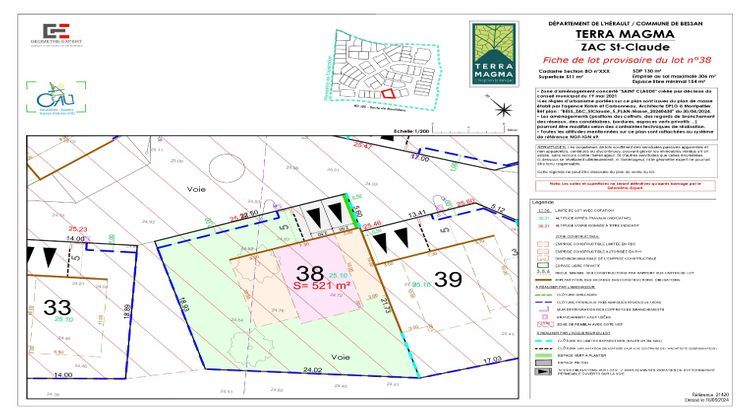 Ma-Cabane - Vente Terrain BESSAN, 521 m²