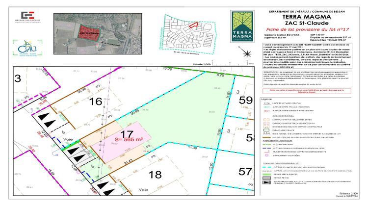 Ma-Cabane - Vente Terrain BESSAN, 565 m²