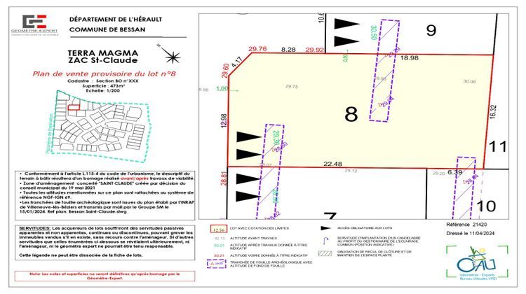 Ma-Cabane - Vente Terrain BESSAN, 473 m²