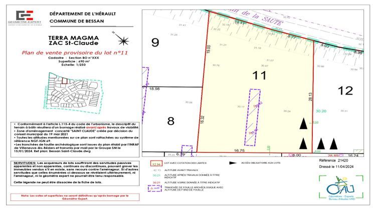 Ma-Cabane - Vente Terrain BESSAN, 690 m²