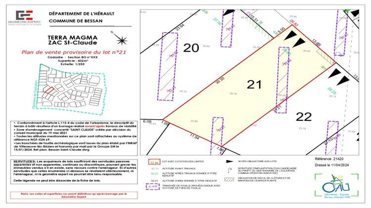 Ma-Cabane - Vente Terrain BESSAN, 432 m²