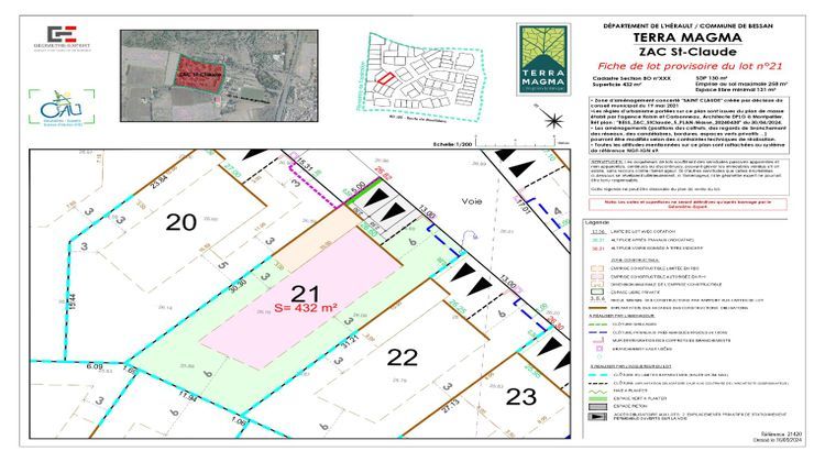 Ma-Cabane - Vente Terrain BESSAN, 432 m²