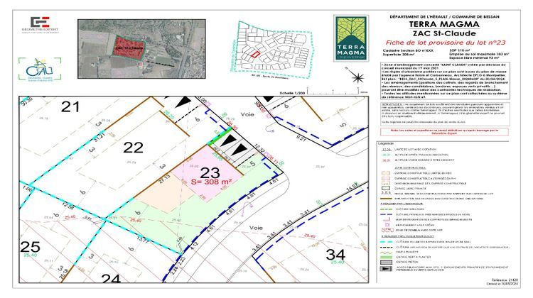 Ma-Cabane - Vente Terrain BESSAN, 308 m²