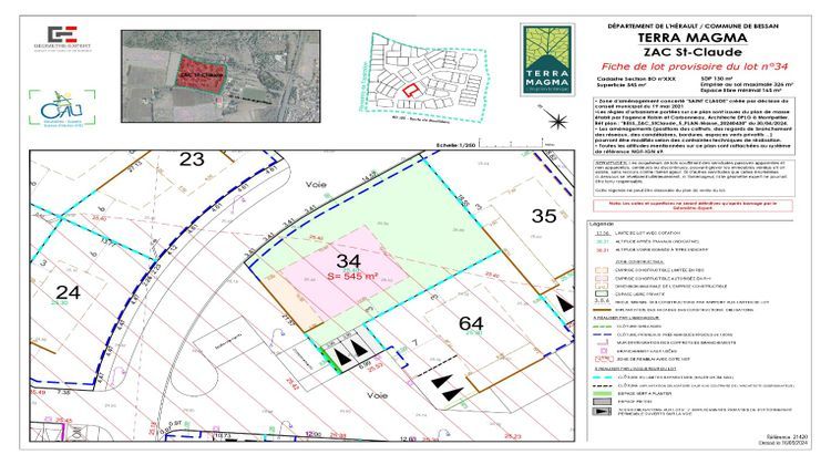 Ma-Cabane - Vente Terrain BESSAN, 545 m²