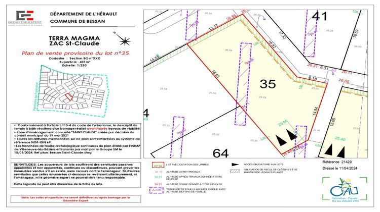 Ma-Cabane - Vente Terrain BESSAN, 431 m²