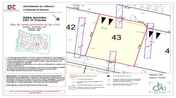 Ma-Cabane - Vente Terrain BESSAN, 315 m²