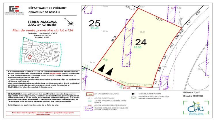 Ma-Cabane - Vente Terrain BESSAN, 367 m²