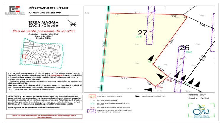 Ma-Cabane - Vente Terrain BESSAN, 586 m²