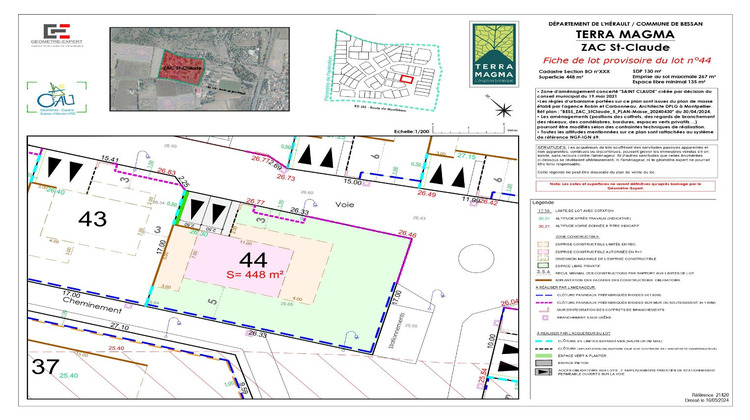 Ma-Cabane - Vente Terrain BESSAN, 448 m²