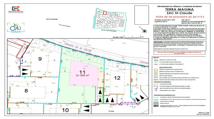 Ma-Cabane - Vente Terrain BESSAN, 247 m²